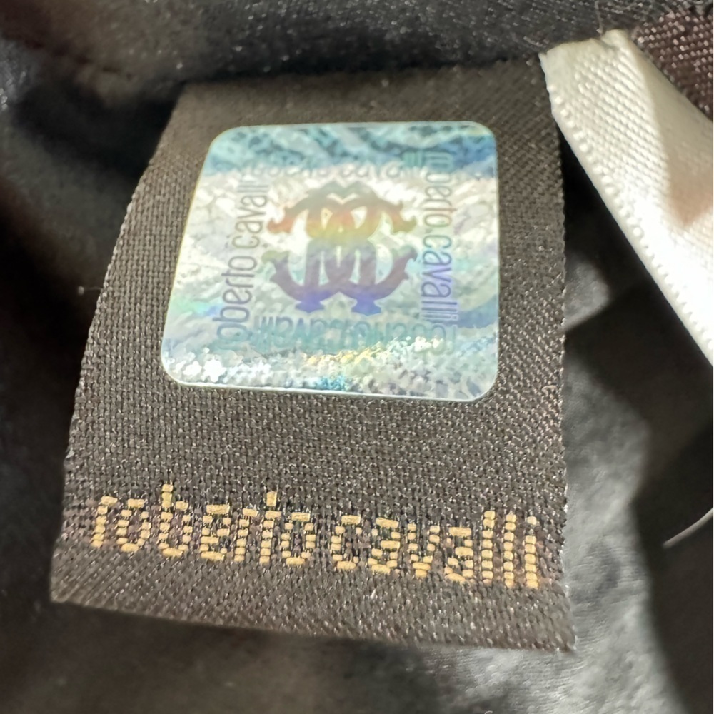 Vintage Runway Roberto Cavalli Silver Fox Fur Cropped Jacket IT 42 - Picture 9 of 9